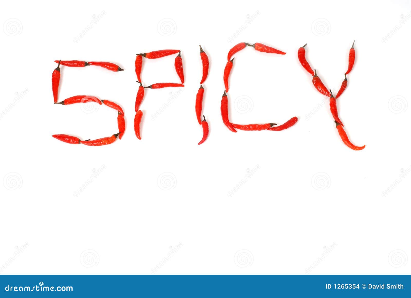 The Word Spicy Spelled Out in Red Thai Peppers Stock Photo Image of