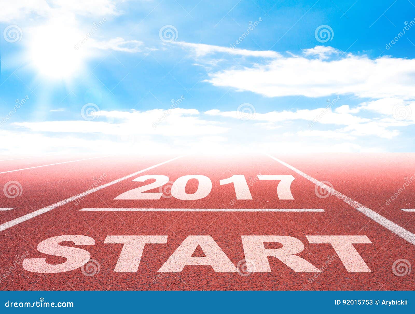 Word Start Written on an Asphalt Road Stock Illustration Illustration