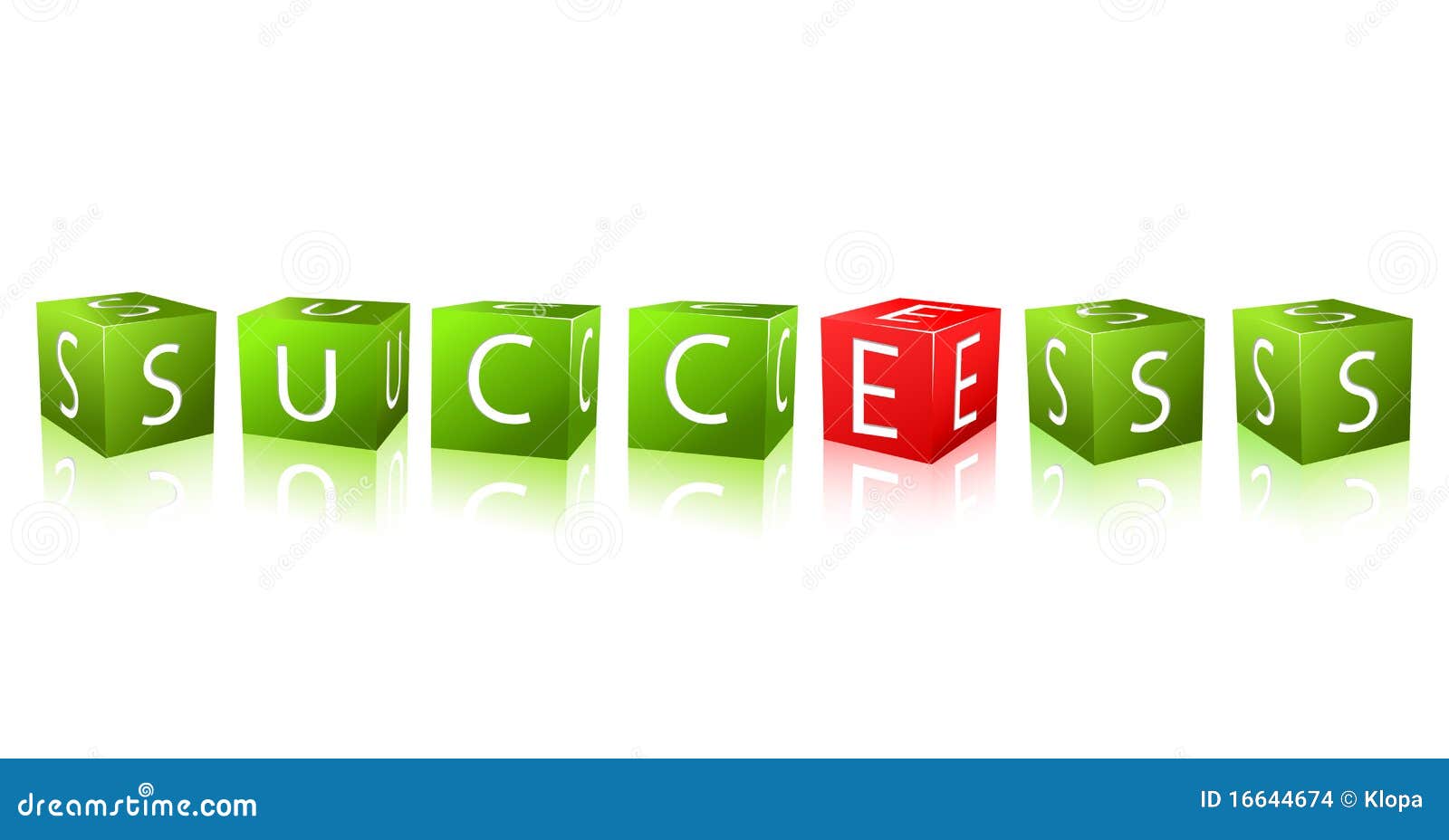 Word Success Combines of Cubes with Letter Stock Illustration