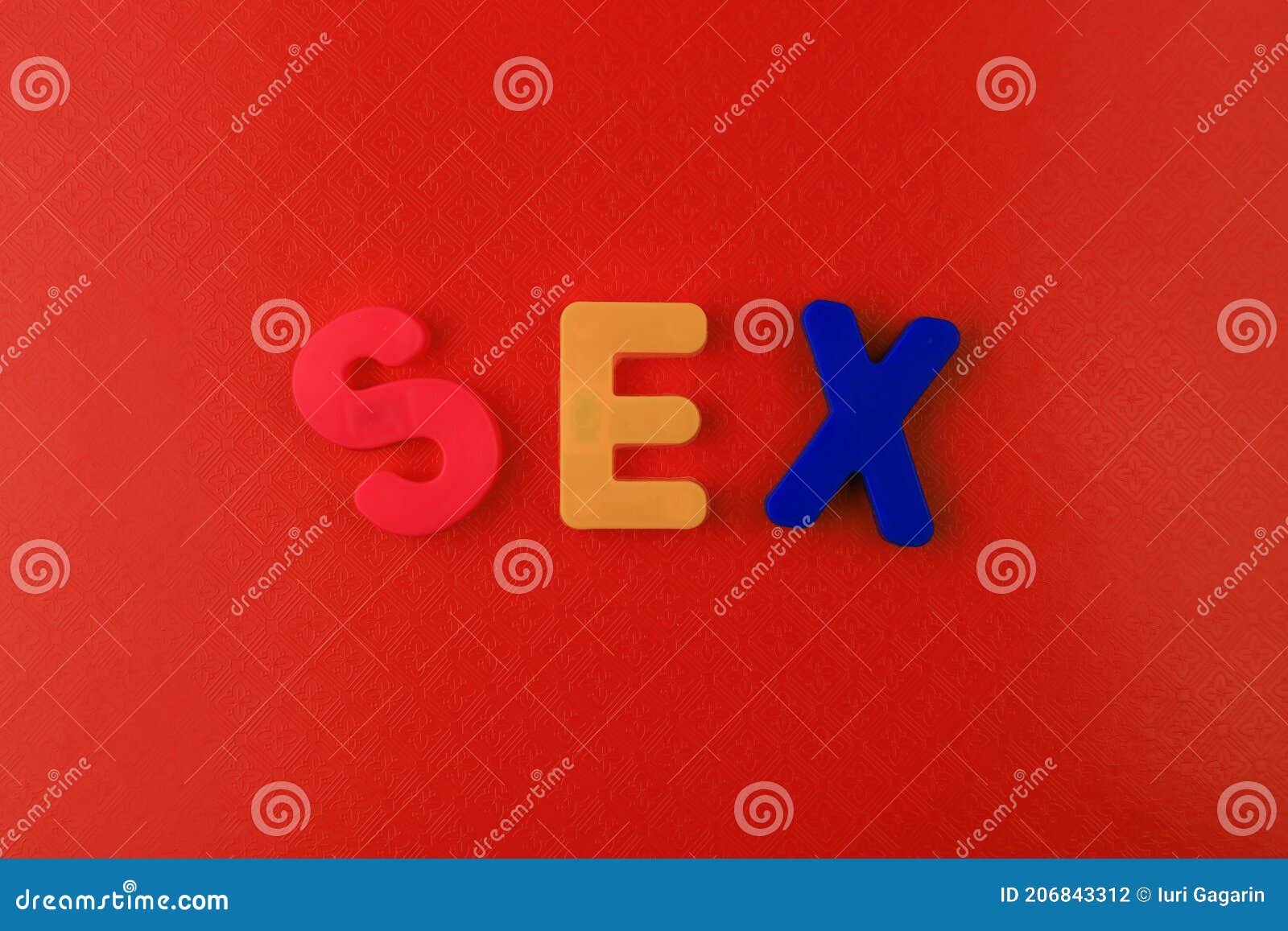 Word Or Text Sex Written In The Alphabet With Colorful Letters O Stock