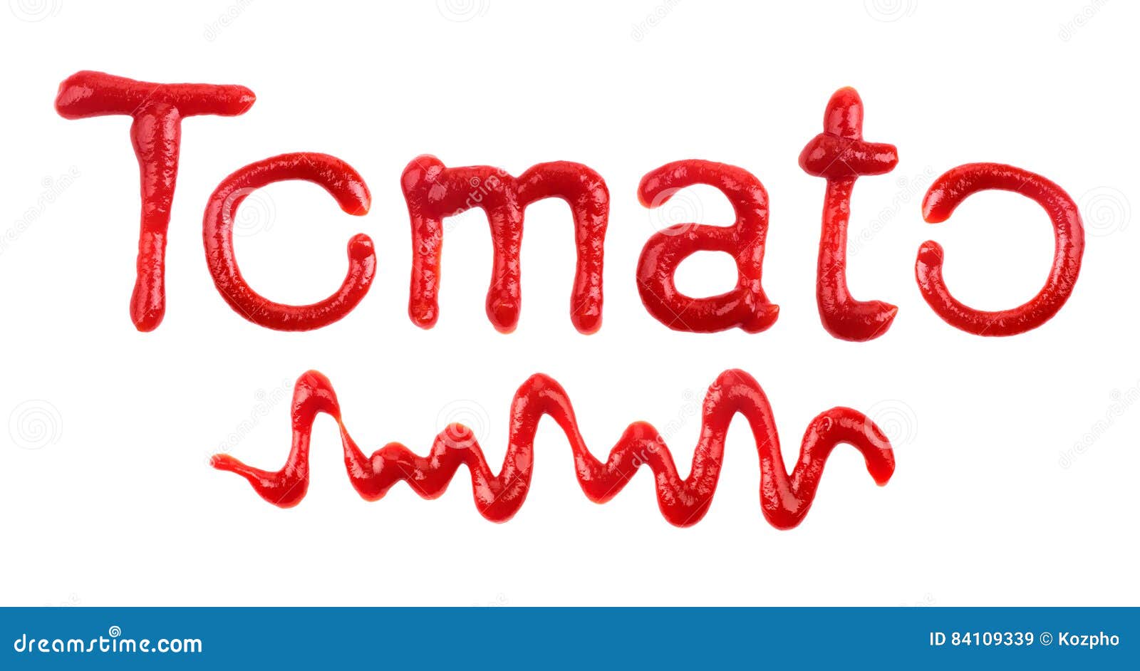 The Word Tomato Written with Ketchup on White Stock Image Image of meal, burger 84109339