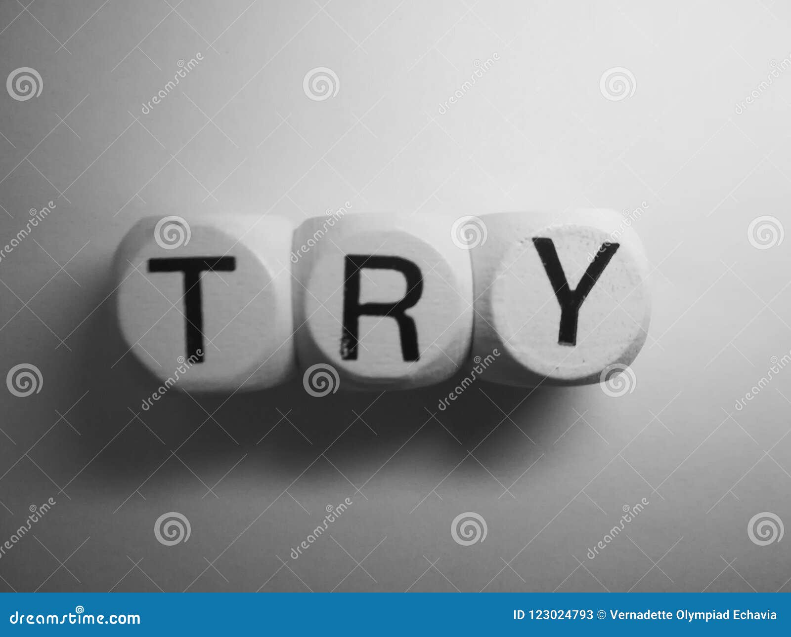 Word try spelled on dice stock image. Image of dice  123024793