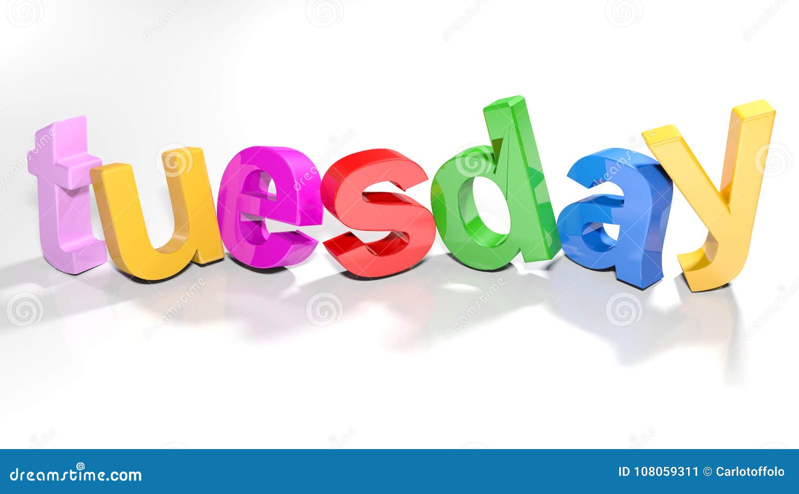 Colorful Cartoon Style Word Tuesday Isolated On White Background - Arte  vetorial de stock e mais imagens de Terça-feira - iStock