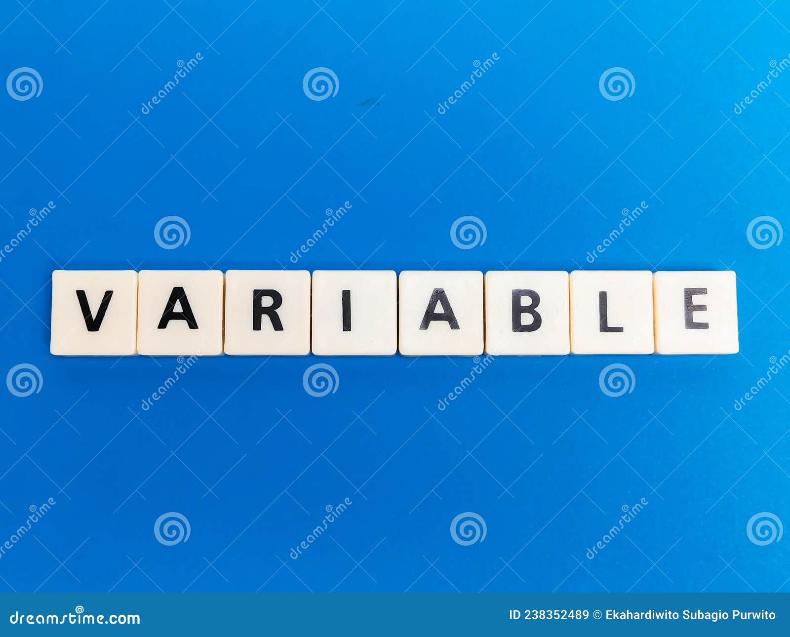 Word Variable Made from Square Letter Tiles. Stock Image Image of letter, corporate 238352489