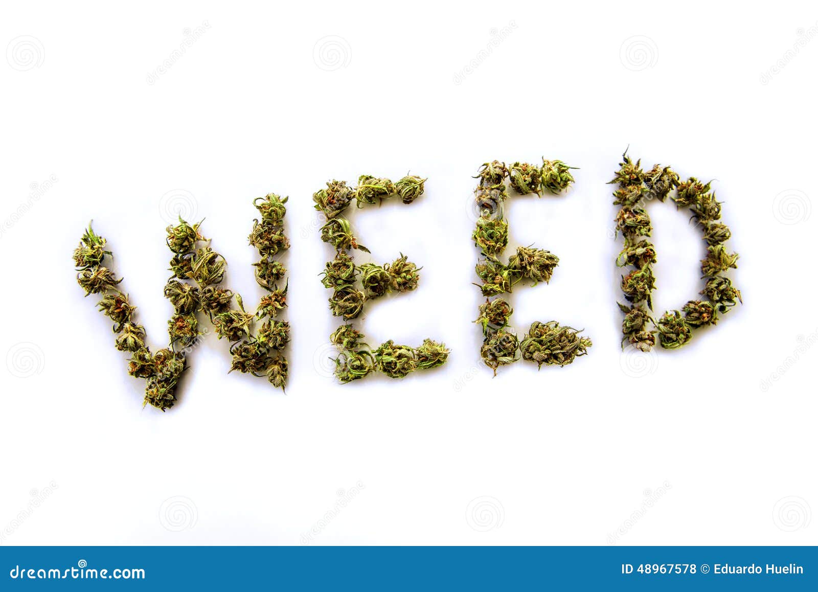 The Word Weed Written with Marijuana Buds Stock Photo Image of habit
