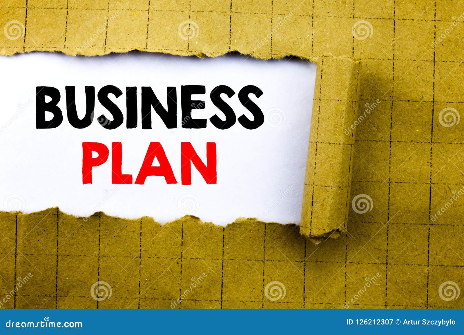 word, writing business plan planning. business concept for preparation project strategy written on white paper on the yellow folde