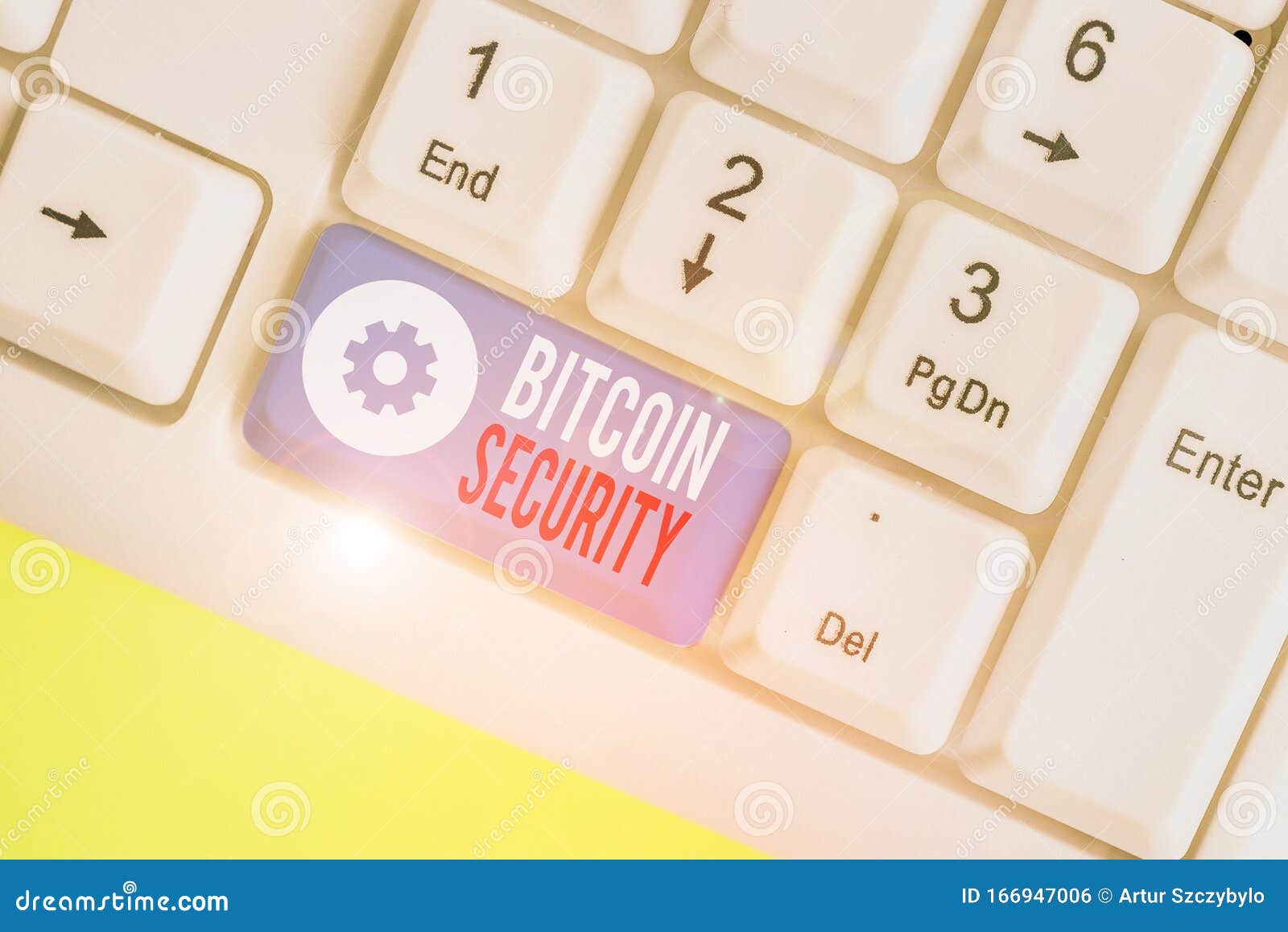 word writing text bitcoin security. business concept for funds are locked in a public key cryptography system.