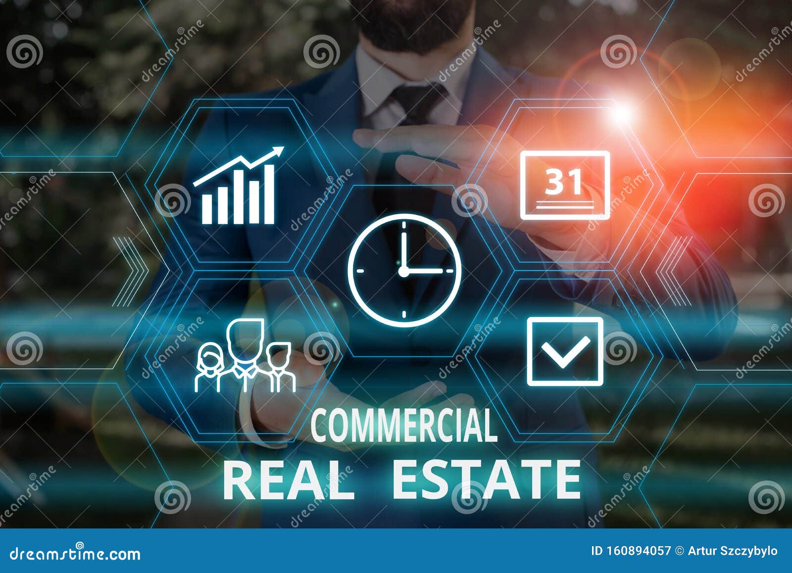 word writing text commercial real estate. business concept for income property building or land for business purpose