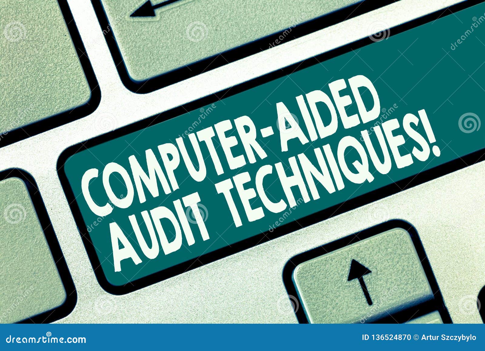 Word Writing Text Computer Aided Audit Techniques. Business Concept for Using Computer To