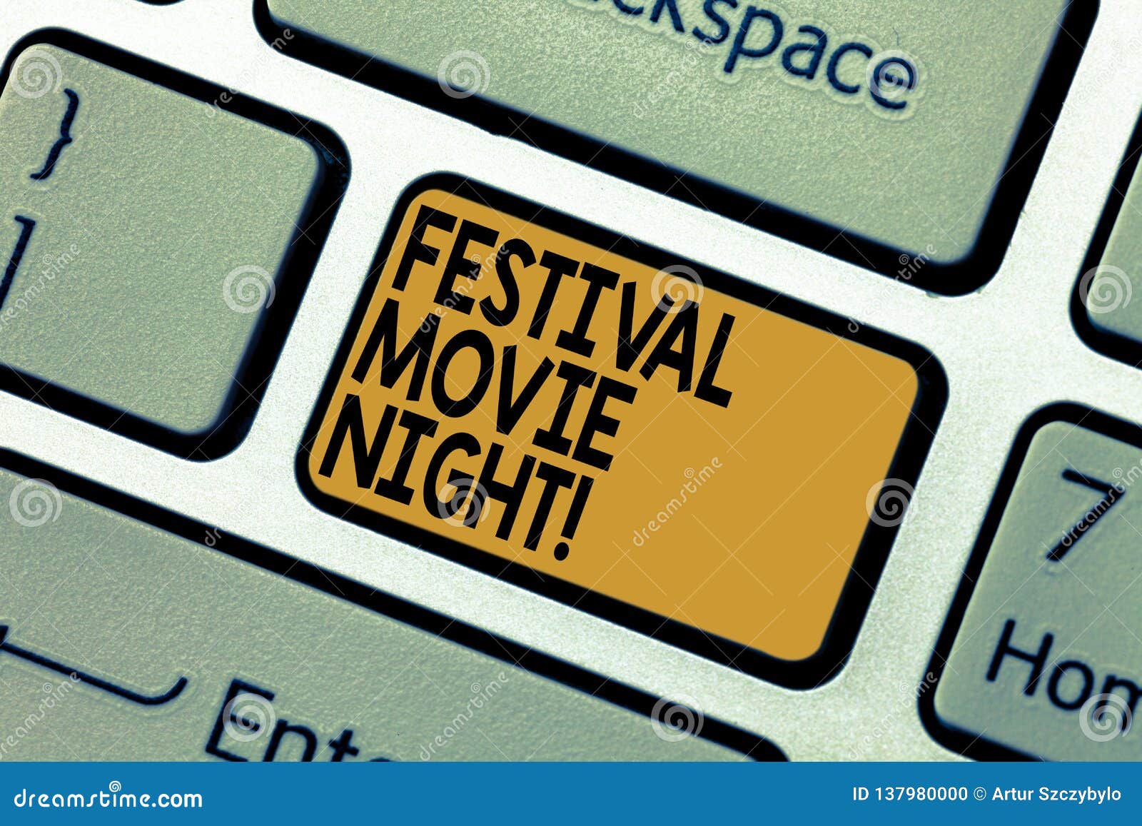 Word Writing Text Festival Movie Night Business Concept For