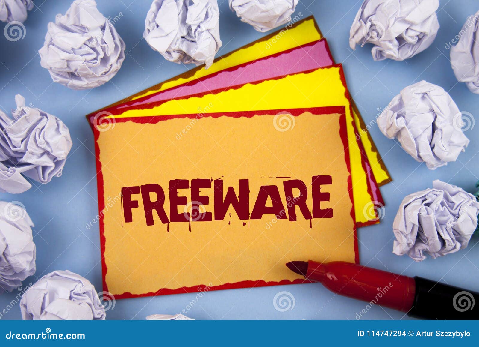 word writing text freeware. business concept for software application that is available for use at no monetary cost concept for in