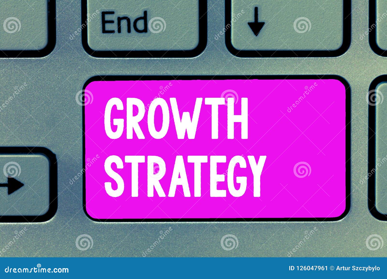 word writing text growth strategy. business concept for strategy aimed at winning larger market share in shortterm