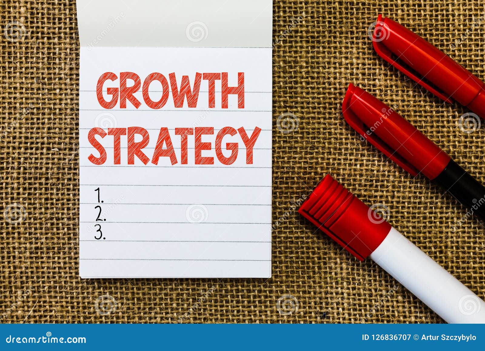 word writing text growth strategy. business concept for strategy aimed at winning larger market share in shortterm
