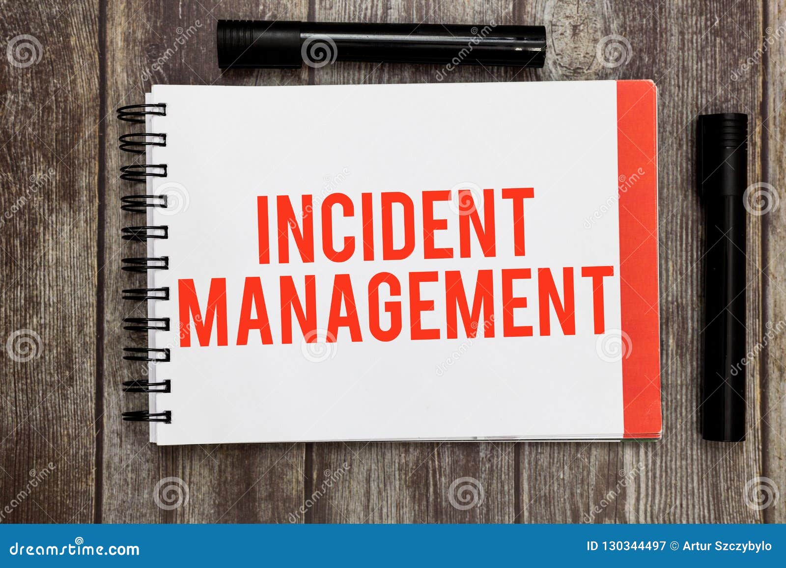 word writing text incident management. business concept for process to return service to normal correct hazards