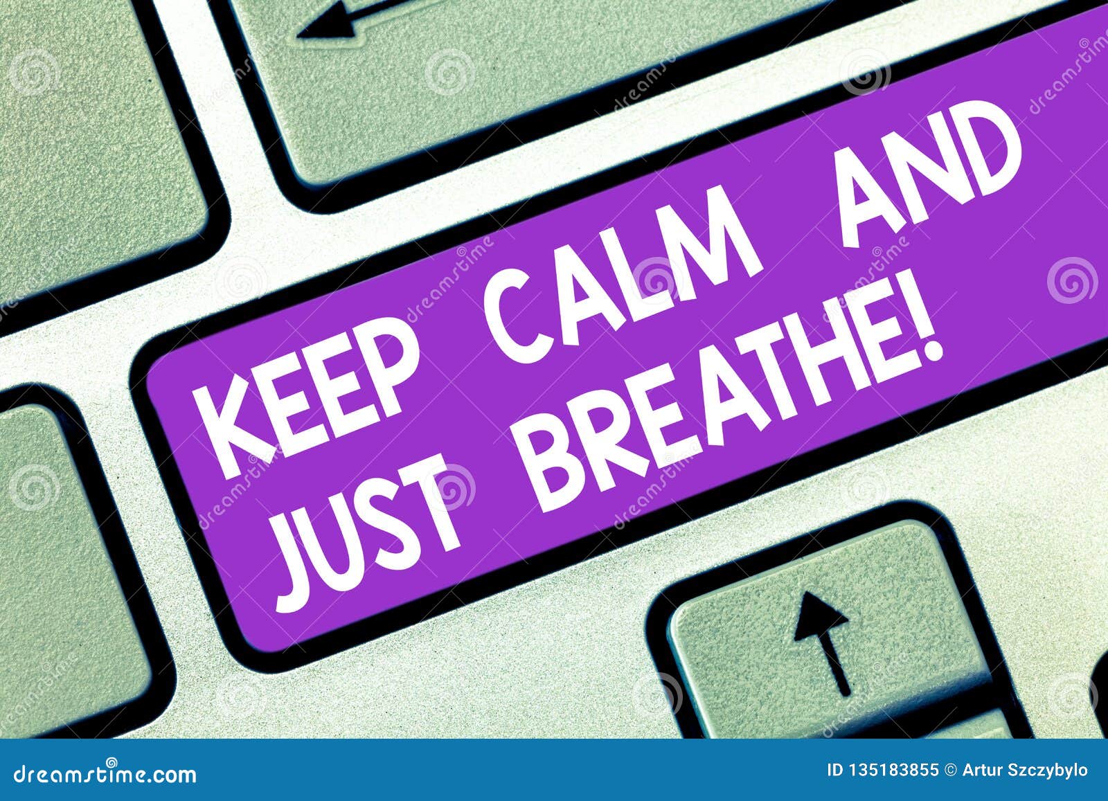 Word Writing Text Keep Calm and Just Breathe. Business Concept for Take