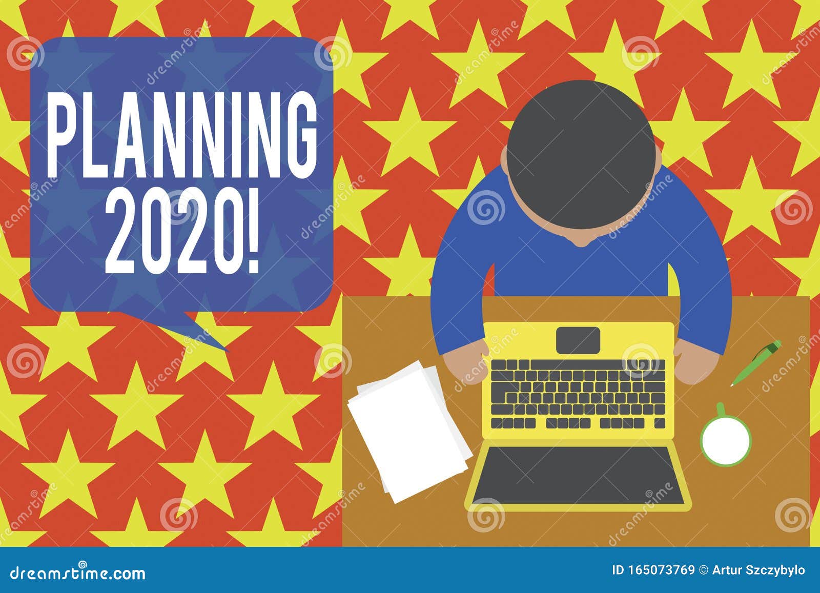 Word Writing Text Planning 2020. Business Concept for Process of Making