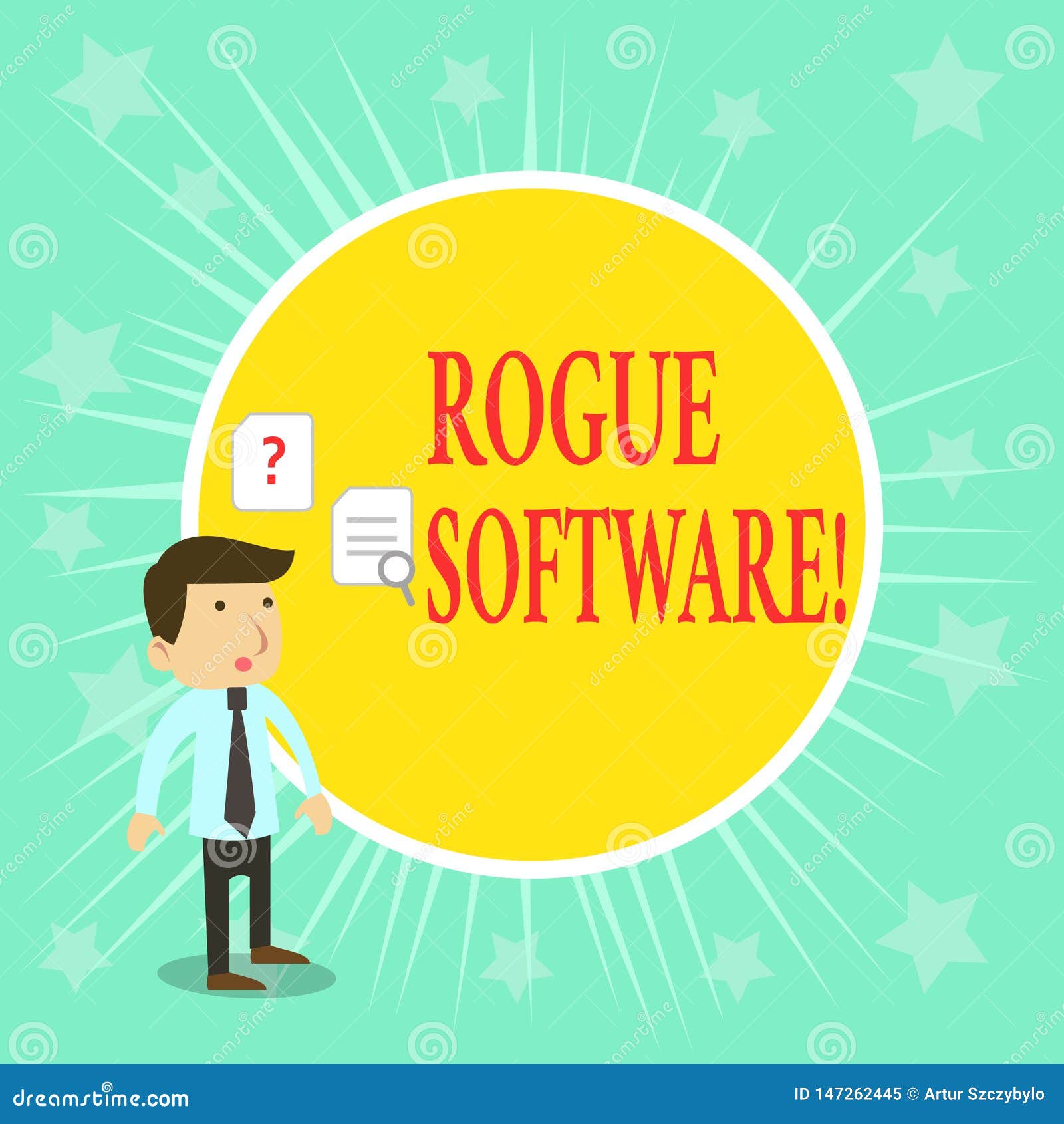 word writing text rogue software. business concept for type of malware that poses as antimalware software.