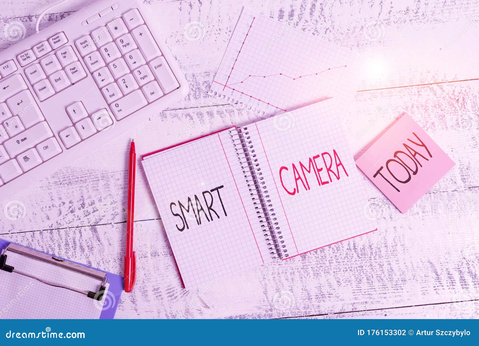 word writing text smart camera. business concept for individual image processing systems ed to automate wood desk office