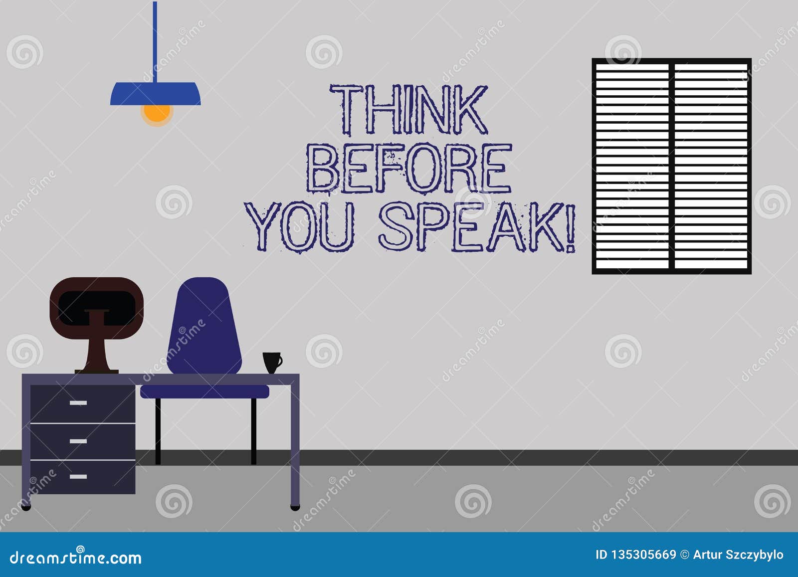 Word Writing Text Think Before You Speak Business Concept