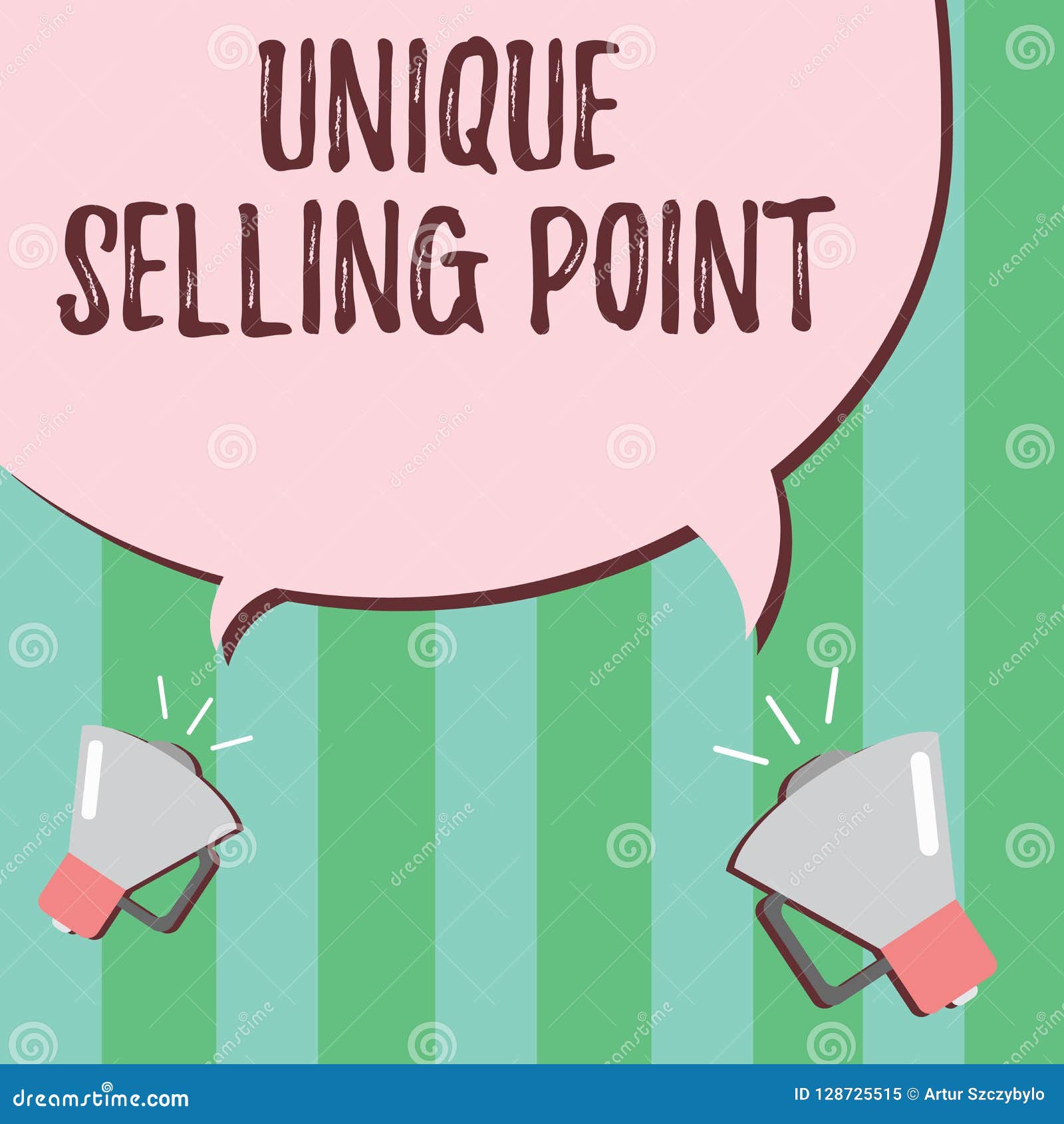 word writing text unique selling point. business concept for differentiate a product specific features and benefits