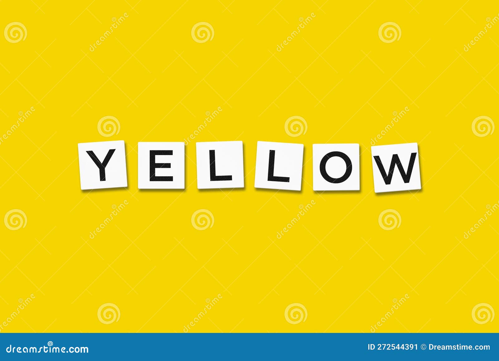 The Word YELLOW on a Yellow Background Stock Illustration