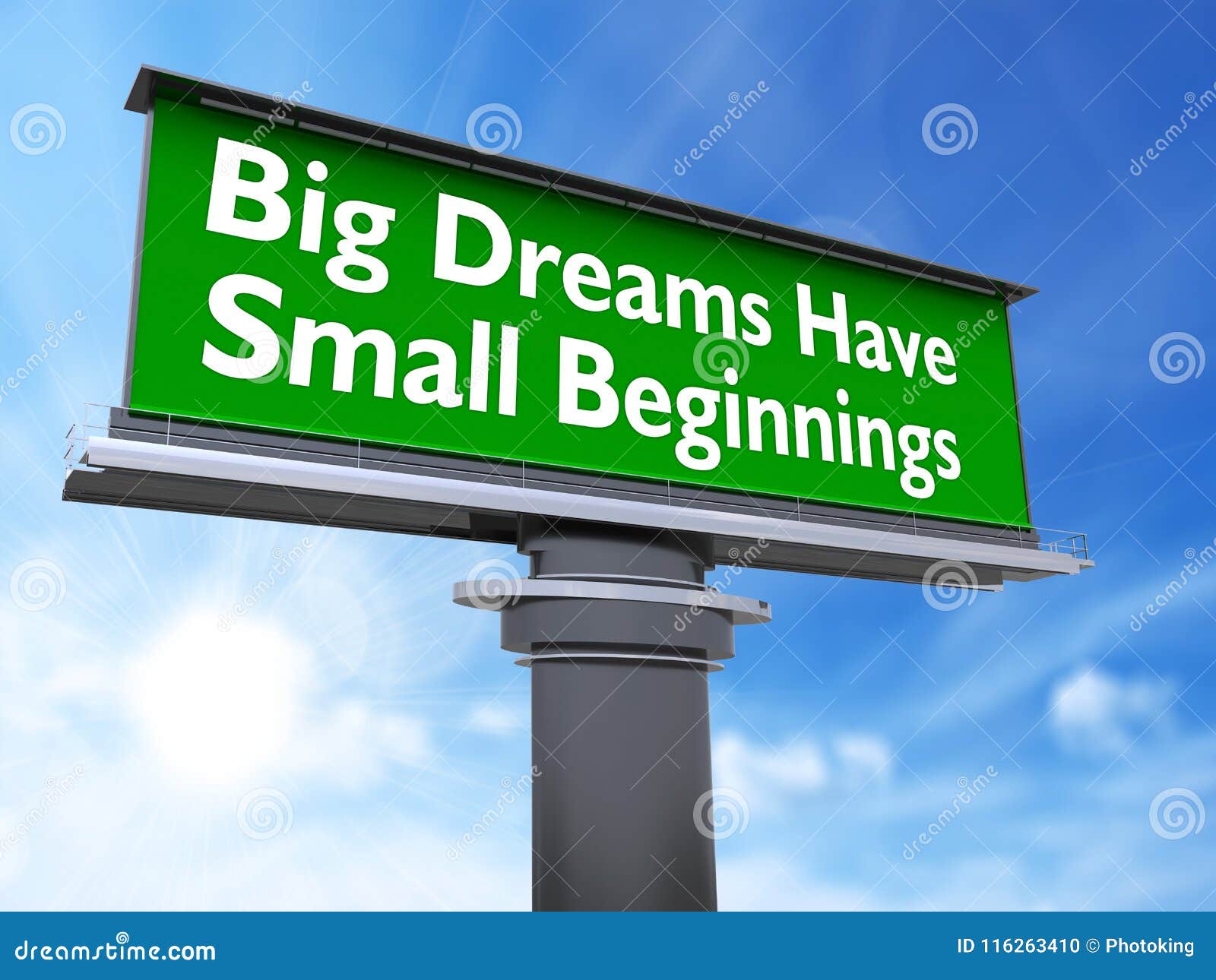 big dreams have small beginnings