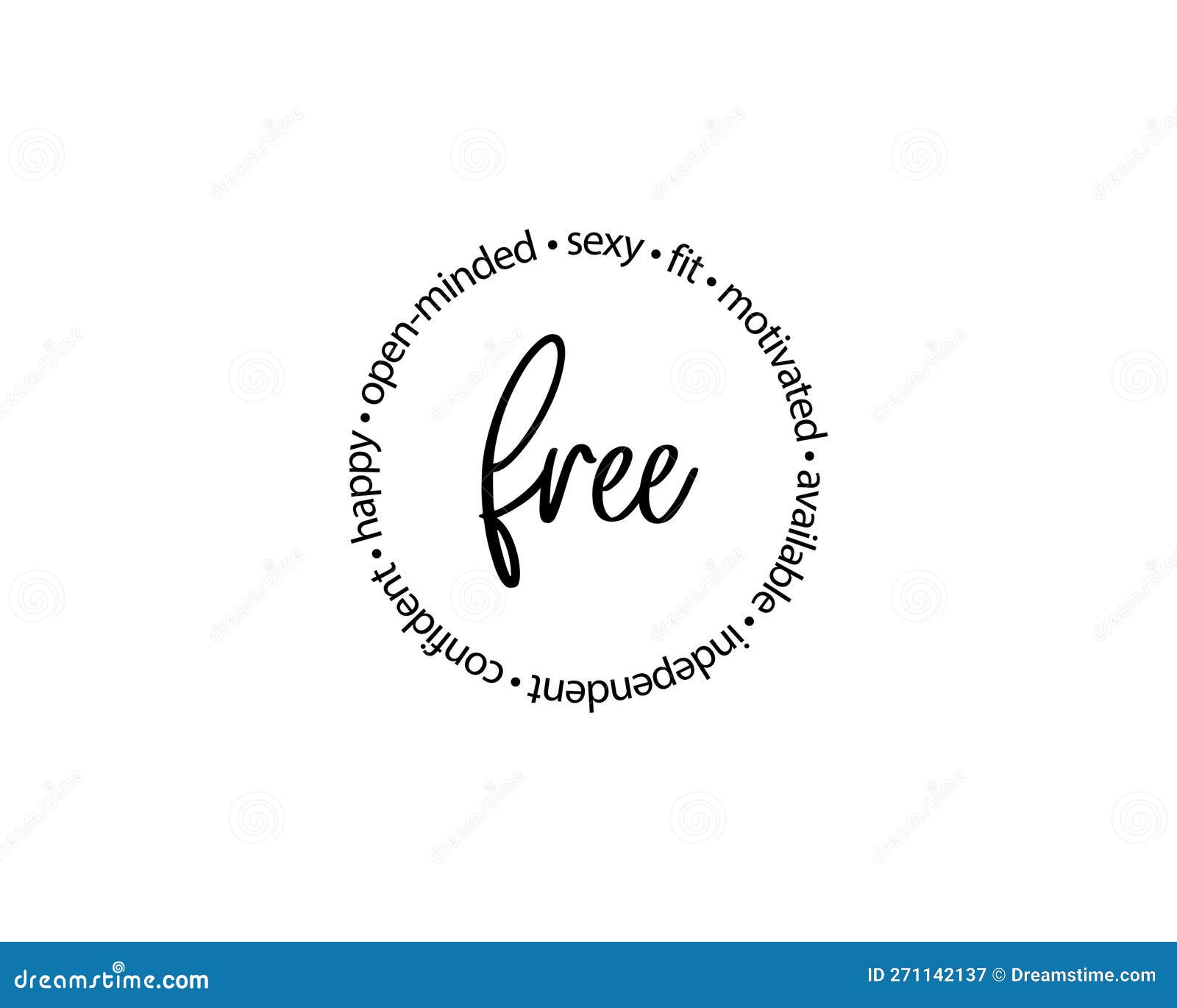 free-and-words-in-the-circle-stock-illustration-illustration-of