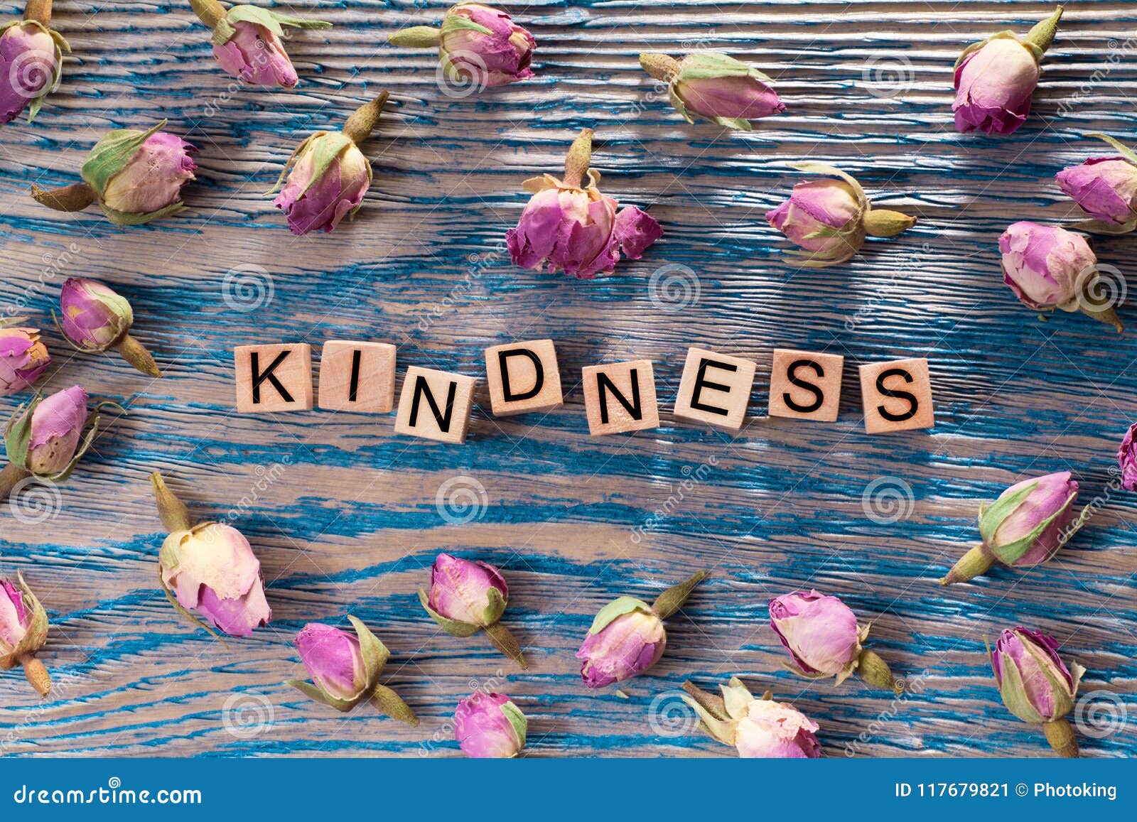 kindness on wooden cube