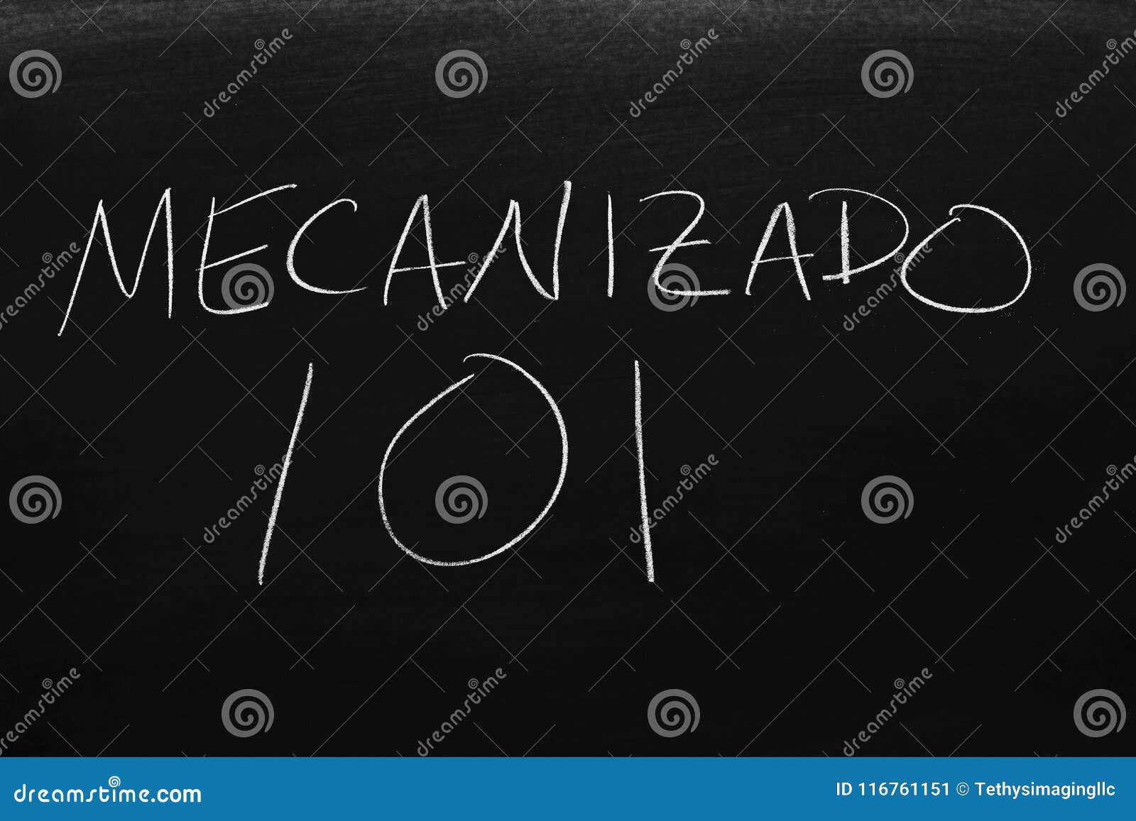 mecanizado 101 on a blackboard. translation: machining 101