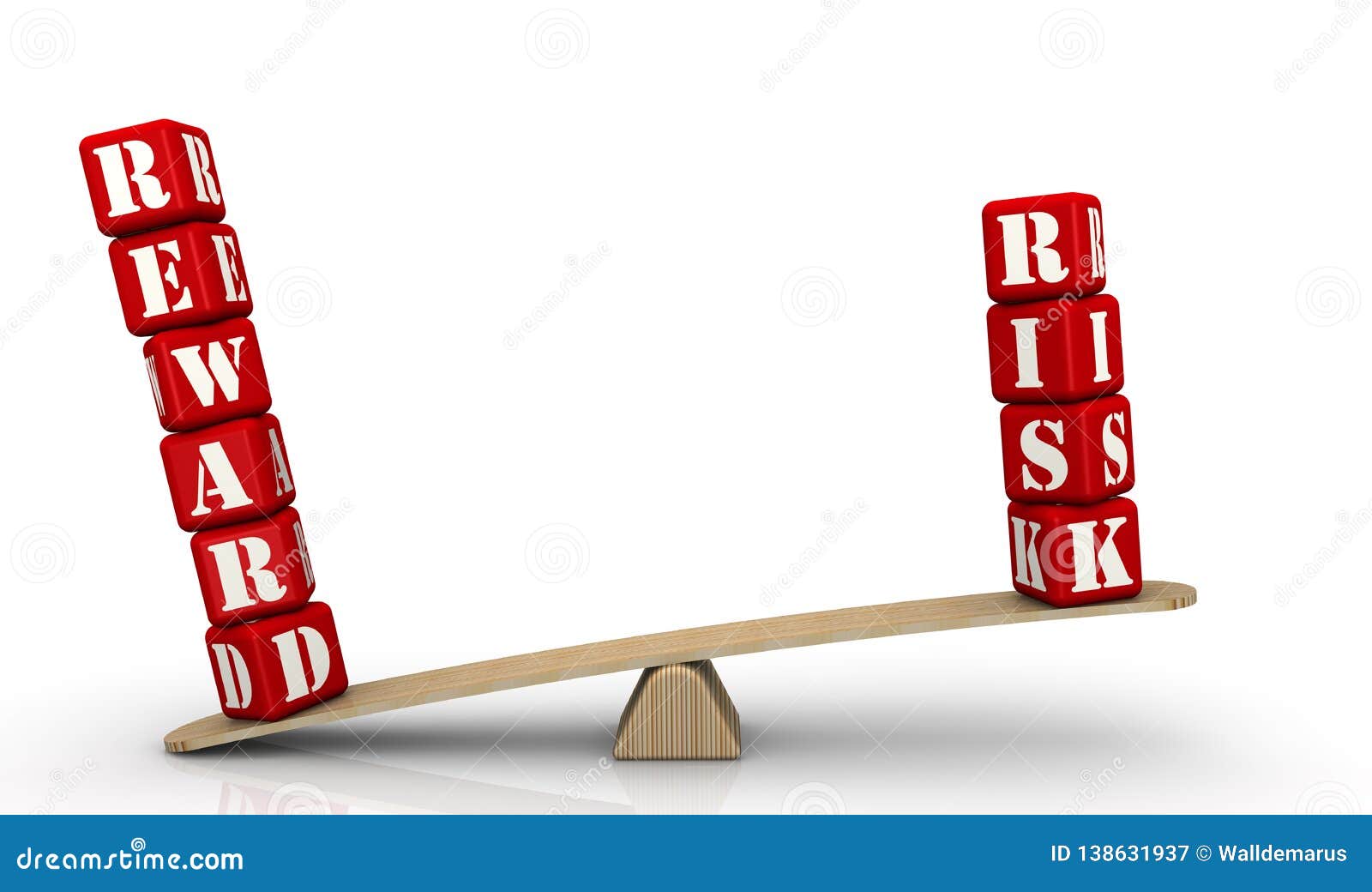Reward outweighs risk stock illustration. Illustration of measurement