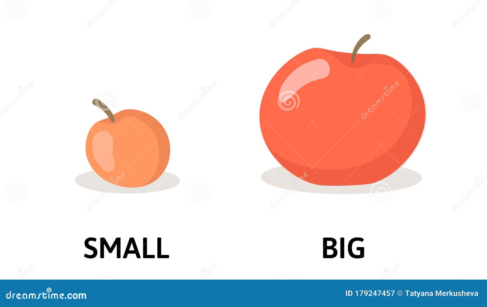 Opposite English Words Big Small Vector Stock Vector (Royalty Free