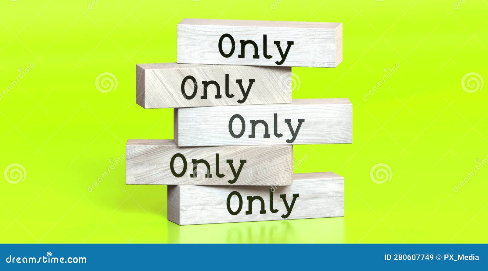Only Words on Wooden Blocks Stock Illustration Illustration of