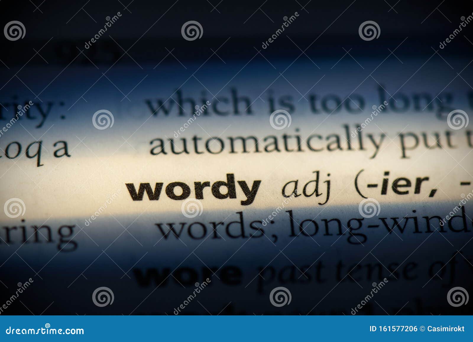 Wordy stock photo. Image of thesaurus, definition, paper 161577206