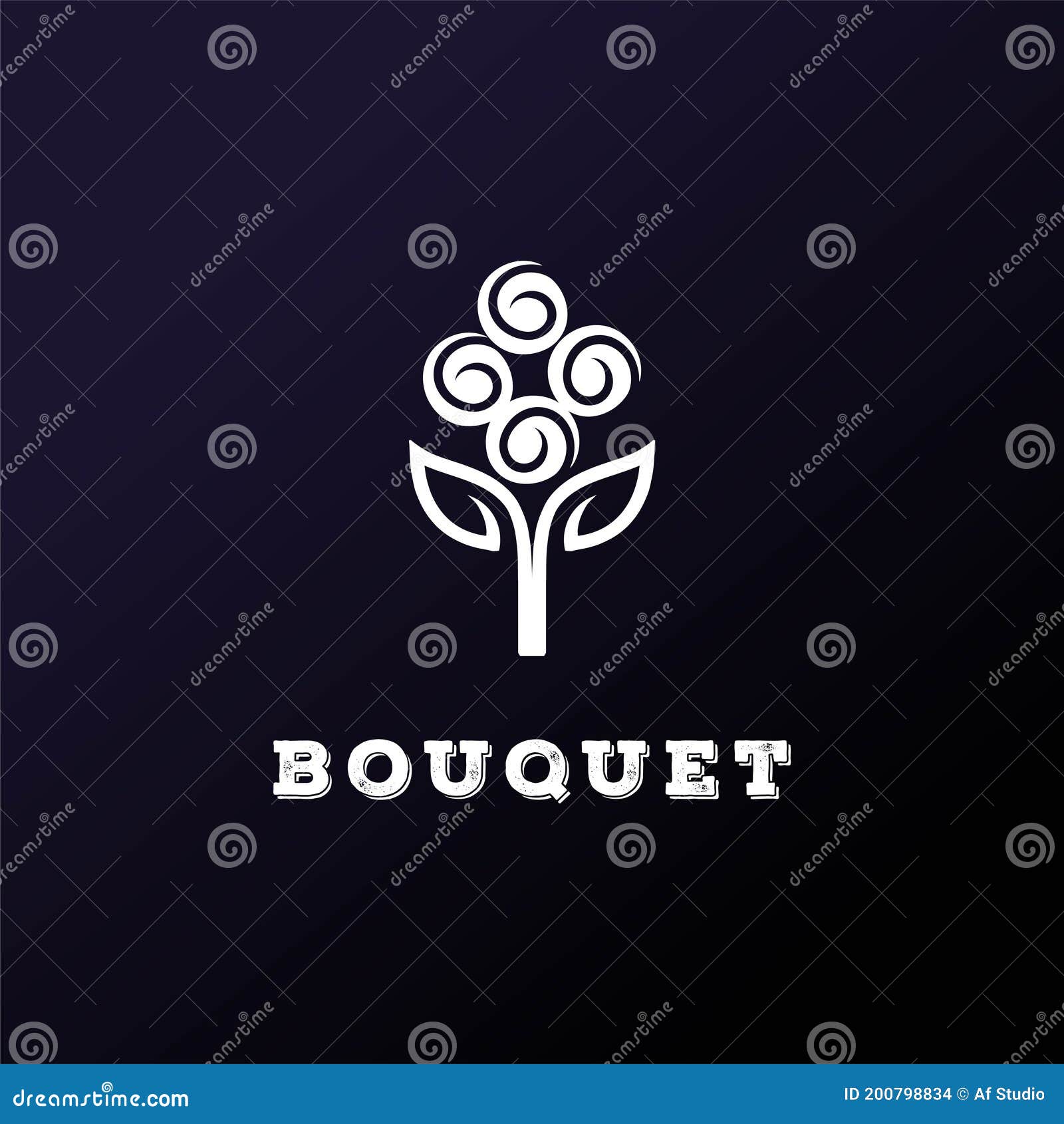 Download Simple Minimalist Rose Flower Bouquet Logo Design Vector ...