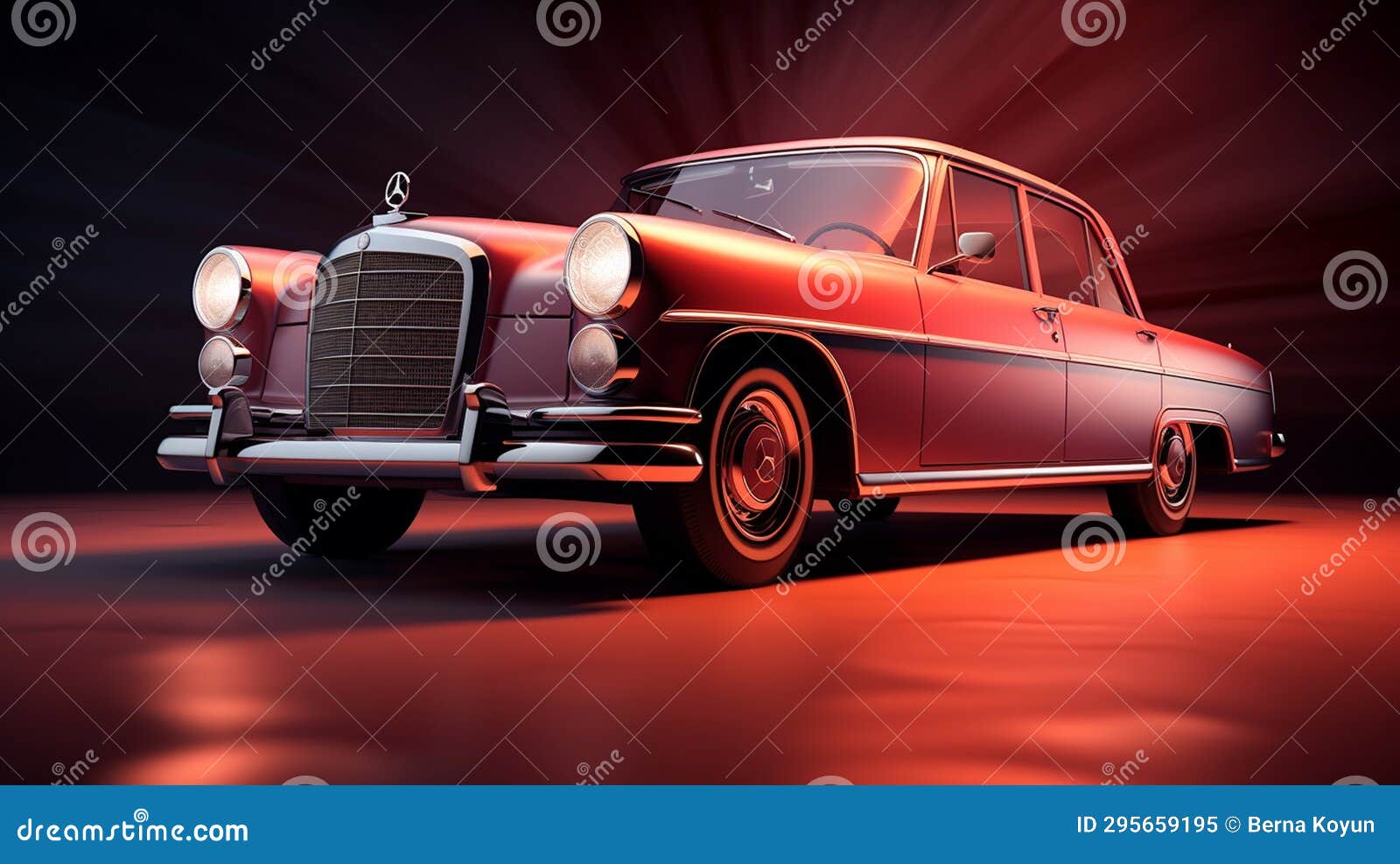Work of Art that is Appreciated by Car Lovers All Over the World Stock Illustration