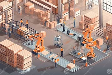 The Work of an Automated Robot in Sorting and Transit Warehouses