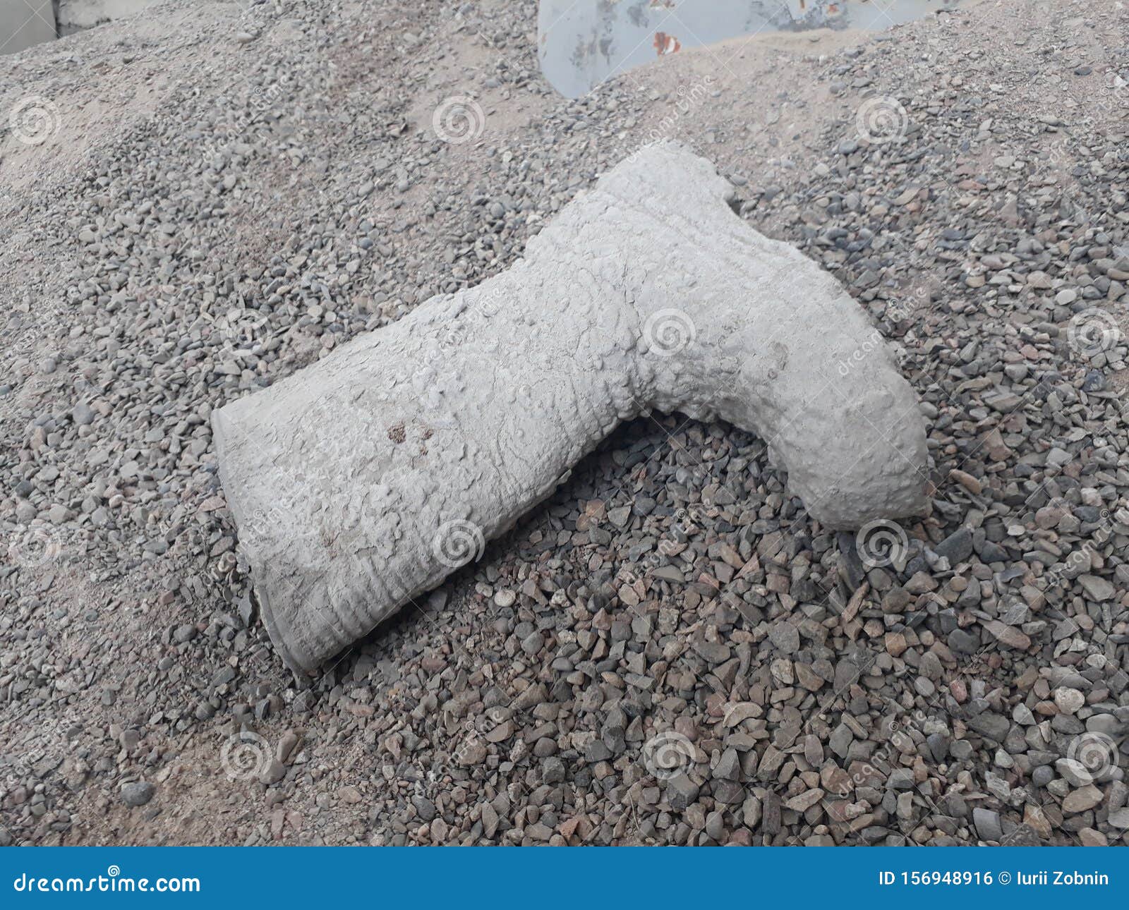 Work Boots Covered with Cement Lying on the Gravel Stock Photo Image of house, concreting