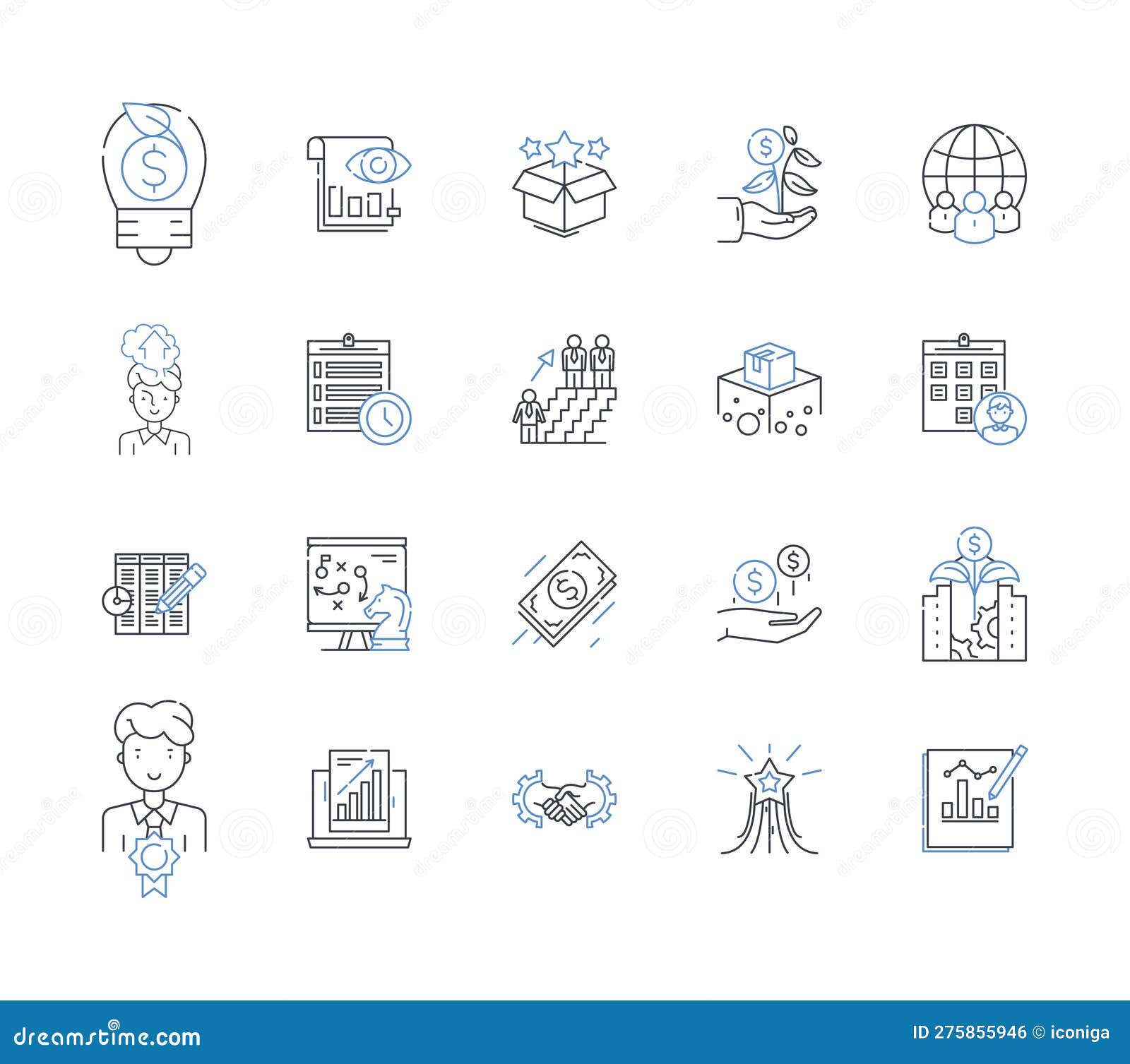 work capacity line icons collection. endurance, stamina, efficiency, productivity, consistency, adaptable, versatile