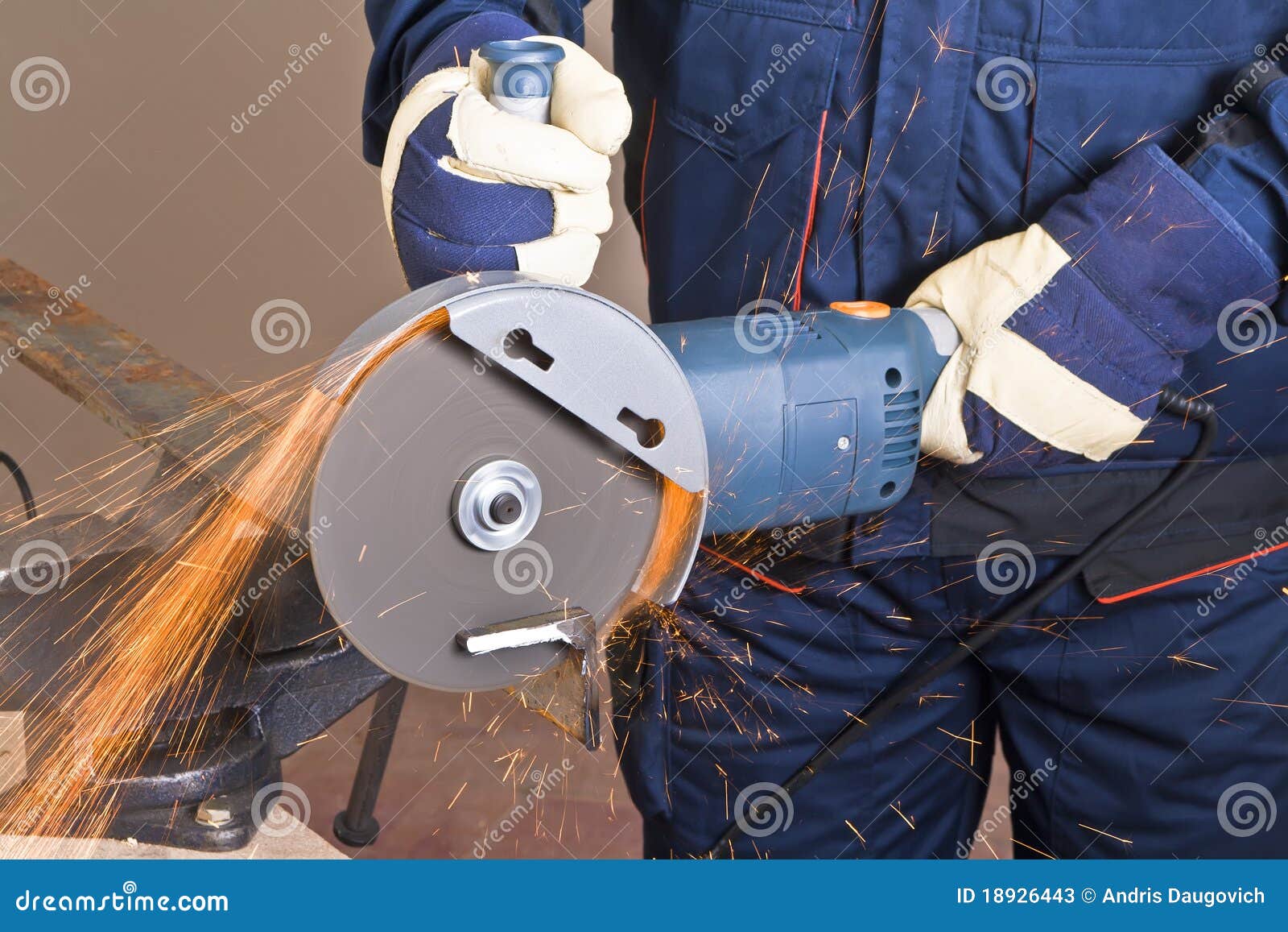 Work with grinder stock image. Image of hand, angle, worker 18926443