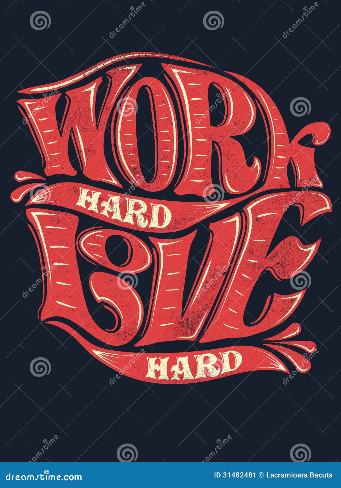 banner word font in hard, of love vector. Work stock Image hard advertising
