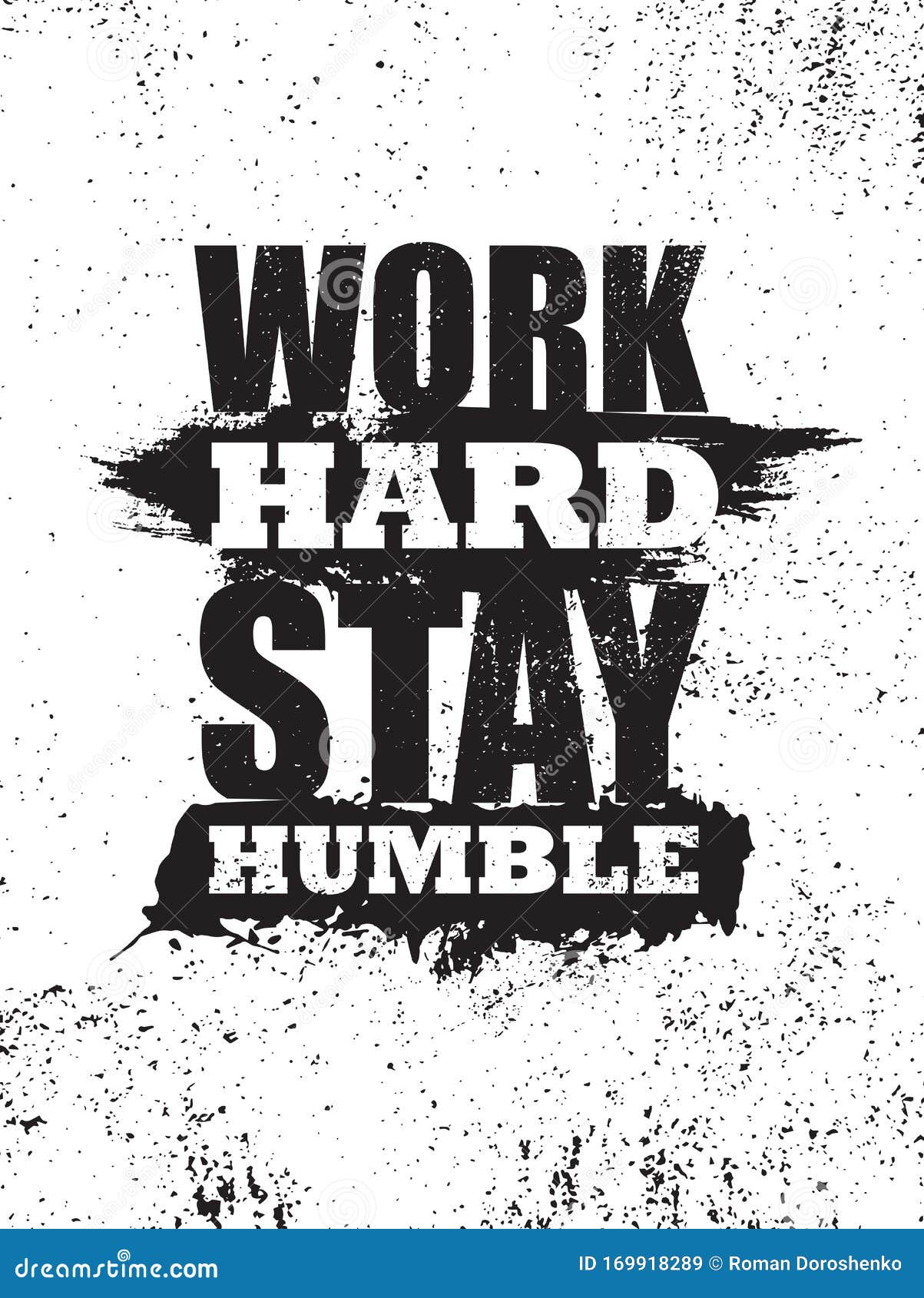Work Hard Stay Humble. Inspiring Typography Motivation Quote Banner on