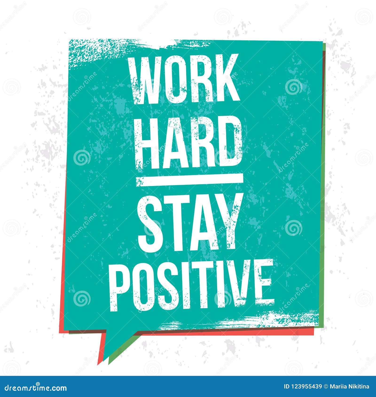 Work Hard Stay Positive Motivational Quotes Banner Stock Vector