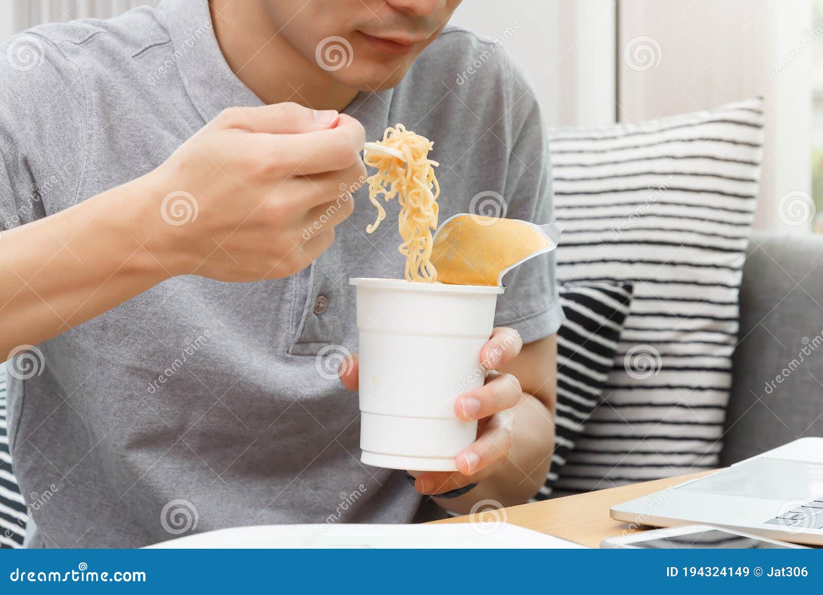 Work from Home,Businessman Working Remotely from Home. Using Computer