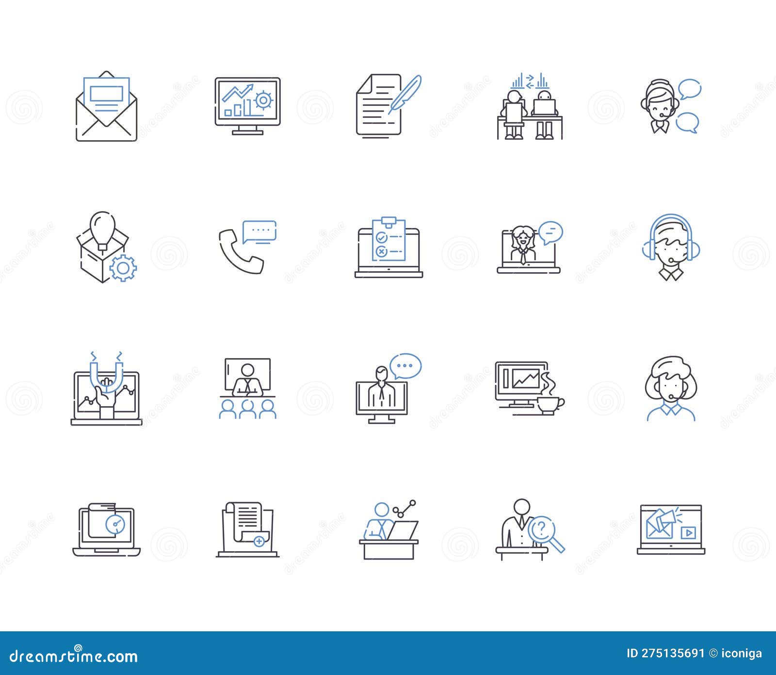 work from home outline icons collection. home-based, telecommuting, freelancing, remote, job, flexible, virtual 