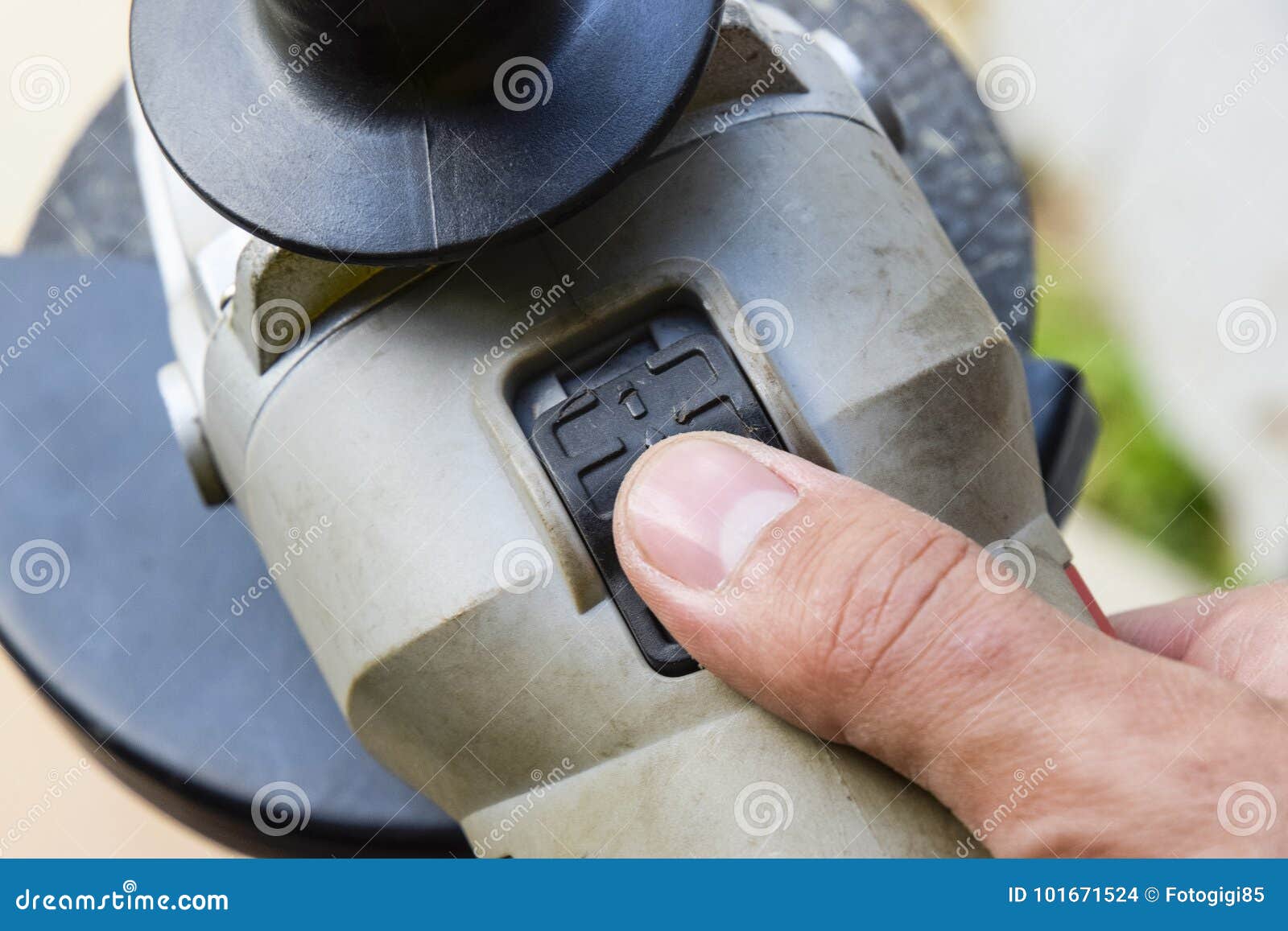 Work Keeps Hand Grinders and Finger on the Trigger Stock Photo Image