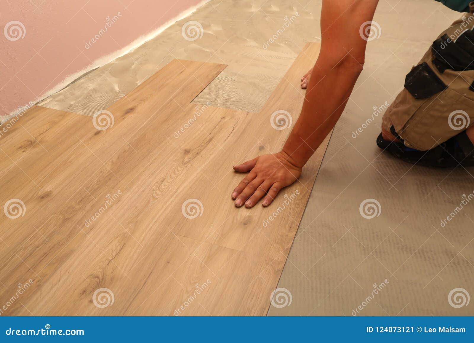 Work On Laying Flooring Stock Image Image Of Work Laying 124073121
