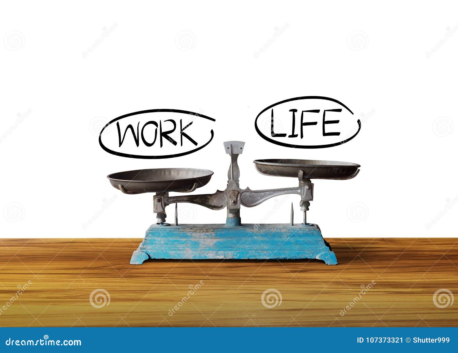 Work Life Balance Concept with Scale Stock Image Image of people