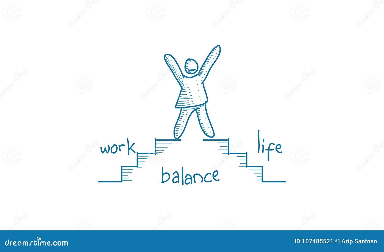 Work Life Balance Template Vector Stock Vector Illustration Of