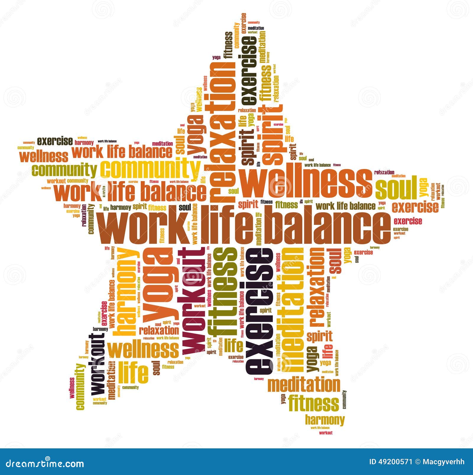 Work Life Balance and Well Being Stock Illustration Illustration of
