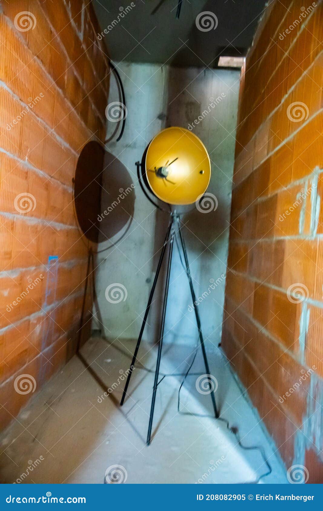 Work Light with Reflector in a Basement Editorial Image Image of professional, spot 208082905